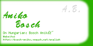 aniko bosch business card